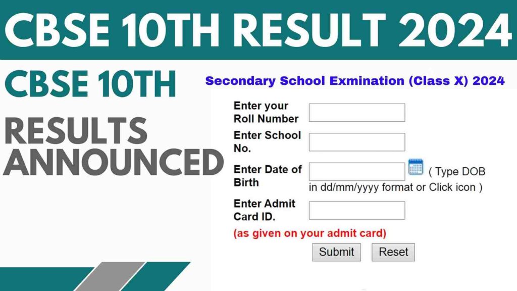 CBSE 10th Result 2024