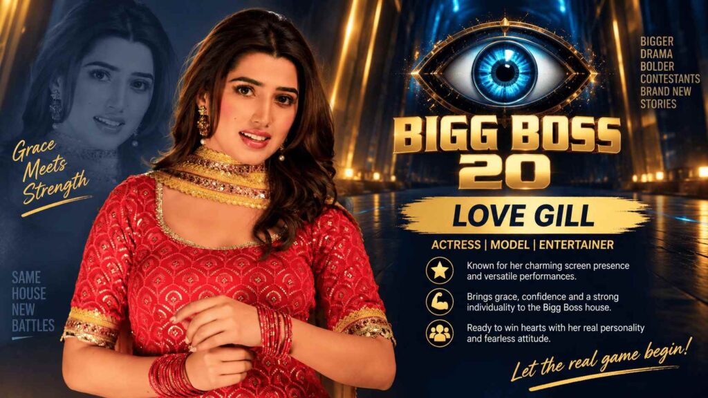 love gill bigg boss 20 contestant